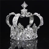 Daiiibabyyy Royal Queen King Tiaras Crown Men Round Diadem Bridal Tiaras and Crowns Headdress Prom Wedding Hair Jewelry Party Ornament Male
