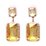 Daiiibabyyy Good Quality Fashion Drop Earrings Geometric Statement Crystal Earrings For Women Wedding Jewelry daiiibabyyy