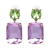 Daiiibabyyy Good Quality Fashion Drop Earrings Geometric Statement Crystal Earrings For Women Wedding Jewelry daiiibabyyy