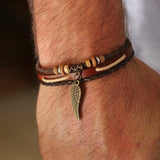 Leather Bracelets for Women Men Jewelry Handmade Wing Charm pulseira masculina pulseira feminina bileklik bracelet men femme new daiiibabyyy