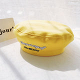 Elegant Female Beret Hat Casual Streetwear 90s Girls Beret Cap Female French Beret Cap Women Embroidery letters Painter hats daiiibabyyy