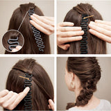 Daiiibabyyy Women Hair Accessories Magic Hair Bun Maker Hairstyle Braiders Styling Tools Girls Hair Accessories Ponytail DIY Braiding Tools