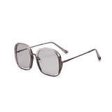 Daiiibabyyy Retro Semi-Rimless Square Sunglasses Women Colorful Frames Oversized Sun Glasses Luxury Traveling Sea Color Shades UV400