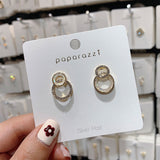 2022 Korean New Fashion Shiny Zircon Double Circle Stud Earrings For Women Cute Micro Paved Pendientes Jewelry Gifts daiiibabyyy