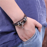 New Leather Bracelets for Women Men Jewelry Key Charm pulseira masculina pulseira feminina erkek bileklik Punk bracelet femme daiiibabyyy