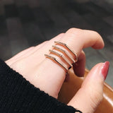 Daiiibabyyy Fashion Jewelry Multi Layers Rings For Women Personality Big Statement Open Ring Adjustable Bijoux
