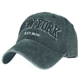 Daiiibabyyy Vintage Adjustable New York Embroidered Cap Washed Cloth Hats Men Winter Baseball Caps outside Causal Streetwear Dropship