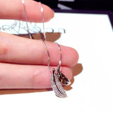 Ins Hot Sale Dazzling Shining CZ Leaves Earrings for Women Simple Temperament Feminia Choker Dainty Clavicle Collar Accessories daiiibabyyy