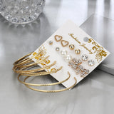 New Vintage Round Marble Opal Stone Big Stud Earrings Women Fashion Temperament Gold Ear Stud Circle Pearls Stone Jewelry daiiibabyyy