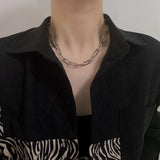 2022 High Quality Clavicle Blade Statement Women Gold Silver Color Stainless Steel 50+5cm Snake Choker Necklace Chains daiiibabyyy