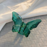 Crystal  Romantic Acrylic Butterfly Hair Claw  Trendy Back Of Head Hair Accessories  For Women Girls  Party Daily Collocation daiiibabyyy
