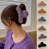 Fashionable Hair Clip Simplicity Plush Catch Clips Shark Clips Catch The Back Of The Head Hair Catch Shark Clip Hair Accessories daiiibabyyy