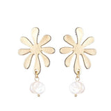 2022  New Arrival Gold Flower Earrings Jewelry Dangle Pendientes orecchini brincos earrings for Women aretes de mujer modernos daiiibabyyy