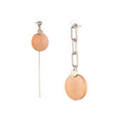 Vintage Round Wooden Dangle Earrings for Women Orange Pendientes Wholesale Female Hanging Statement Hanging Earrings 2021 Gifts daiiibabyyy