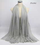 wholesale price 70*180cm women muslim crinkle hijab scarf femme musulman soft cotton headscarf islamic hijab shawls and wraps daiiibabyyy