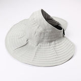 Daiiibabyyy Floded Sun hats for women Visors Hat Fishing Beach Hat  UV Protection Cap Black Causal Women Summer Caps Wide Brim Hat