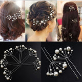 Daiiibabyyy 3 Pcs Wedding Hairpins Bridal Pearl Flower Crystal Hair Pins Bridesmaid Gift Hairdressing Metal Women Girl Hair Accessories