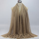 wholesale price 70*180cm women muslim crinkle hijab scarf femme musulman soft cotton headscarf islamic hijab shawls and wraps daiiibabyyy