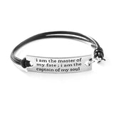 2021 New Engraved Leather Bracelet For Men Black Color customize Stainless Steel Bracelets For Women Men ID Bracelet Gift Party daiiibabyyy
