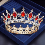 Daiiibabyyy Vintage Baroque Bridal Crown Princess Headband Luxury Bride Wedding Dress Hair Accessories Black Diadem Tiara Hair Jewelry