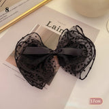 Spring New Oversized Bow Hair Accessories Big Bow Mesh Dots Hair Hoop Oversized Bow Lace  Flower Ribbon Hair Clip Hairpins daiiibabyyy