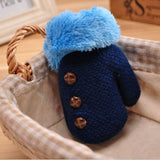 Kids Gloves for 0-3 Years Baby Cotton Toddler Boy Girl Keep Warm Gloves Newborn Winter Thicken Mittens  Children  Wrist length daiiibabyyy