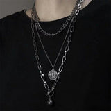 New Personality Cross Square Metal Multilayer Hip hop Long Chain Cool Simple Necklace For Women men Jewelry Gifts 19 daiiibabyyy