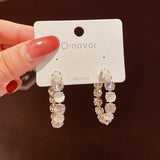 Fashion Crystal Butterfly Clip On Earring Pearl Bead Ear Cuff Long Tassels Charm Hollow Earrings For Women Clip Jewelry Gifts daiiibabyyy