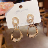 Fashion Crystal Butterfly Clip On Earring Pearl Bead Ear Cuff Long Tassels Charm Hollow Earrings For Women Clip Jewelry Gifts daiiibabyyy