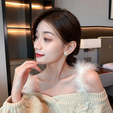 2021 New Style Temperament Flower Pearl Tassel Drop Earrings For Woman Korean Design Girl's Elegant Jewelry Luxury Accessories daiiibabyyy