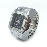 New Individuality Vintage Punk Elastic Stretchy Quartz Watch Rings for Women Man Hip-hop Couple Accessories daiiibabyyy