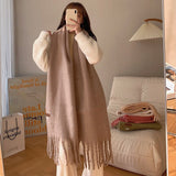 Women Fashion Thick Solid Color Wild Scarves 230X37CM Fantasy Macaron Scarves Women Winter Soft Warm Feel Cashmere Long Shawl daiiibabyyy