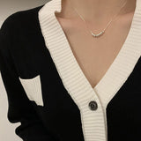 Korean Fashion Silver Color Small Circle Geometry Pendent Necklace For Women Simple Clavicle Chain Girlfriend Students Gifts daiiibabyyy