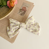 Big Bow Hair Clip Double Layer Butterfly Hairpin Chiffon Floral Knotted Side Clip Top Clip Sweet Vintage Hair Accessories daiiibabyyy