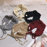Daiiibabyyy Lace Headband Knitted Wool Woven Headband Korean Ins Retro Fairy Hair Accessory Spring and Summer Mori All-Matching