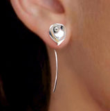 Classic Calla Lily Flower Earrings Silver Color Dangle Earrings for Women Small Stem Earrings Unique Wedding Jewelry daiiibabyyy