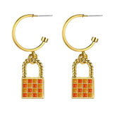 17KM Trendy Geometric Checkerboard Ball Shape Earrings For Women Fashion Colorful Lattice Drop Earrings 2022 Trend Jewelry daiiibabyyy