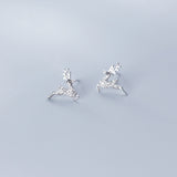 2021 New Fashion Cute Christmas Elk Stud Earrings for Women Temperament Crystal Deer Earrings Girls New Year Party Jewelry Gifts daiiibabyyy