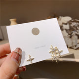 Dominated asymmetric crystal Star modelling earrings fashion Korean joker Women Stud Earrings 2022 New daiiibabyyy