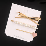 Ins Fashion 1Set Women Girls Elegant Pearls Hair Clips Sweet Headwear Hair Ornament Hairpins Barrettes Hairgrip Hair Accessories daiiibabyyy