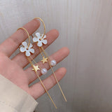 Alloy Earrings for Women Fashion Long retro Tassel Jewelry Pearl Earrings Jewelry accessories Wholesale daiiibabyyy