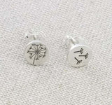 Trendy Women Earrings Silver Color Engraving Pattern Dandelion Stud Earrings for Women Engagement Party Jewelry Gift daiiibabyyy