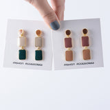 Elegant and ritualistic style drop glaze earrings, Korean geometric fashion women's earrings, 2022 new jewelry