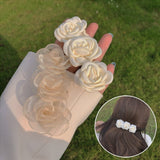 Korean Style Camellia Hairpin Summer Super Fairy Flower Back Head Clip High-quality Korean Style Feminine Hair Accessories daiiibabyyy