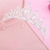 Wedding Jewelery Set Rhinestone Jewellery Necklace Sets for Women Crystal Pearl Earing Bridal Jewelry Sets Crown Tiara Bride daiiibabyyy