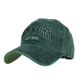 Daiiibabyyy Vintage Adjustable New York Embroidered Cap Washed Cloth Hats Men Winter Baseball Caps outside Causal Streetwear Dropship