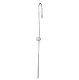 New Ear Needle Wrap Crawler Hook Earrings for Women Surround Auricle Diagonal Stud Copper Inlaid Zircon Piercing Earrings /1 Pc daiiibabyyy