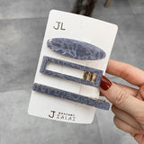 New 3PCS/Set Fashion Pearls Acetate Geometric Hair Clips For Women Girls Headband Sweet Hairpins Barrettes Hair Accessories Set daiiibabyyy