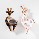 New Fashion Christmas Cute Small Deer Brooches for Women Men Sika Deer Xmas Elk Animal Brooch Pin Coat Lapel Pin Lovers Gift daiiibabyyy