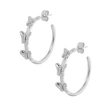 Lost Lady New Fashion Hoop Earrings Butterfly Ring-Shaped Ladies Earrings Jewelry Wholesale Direct Sales daiiibabyyy